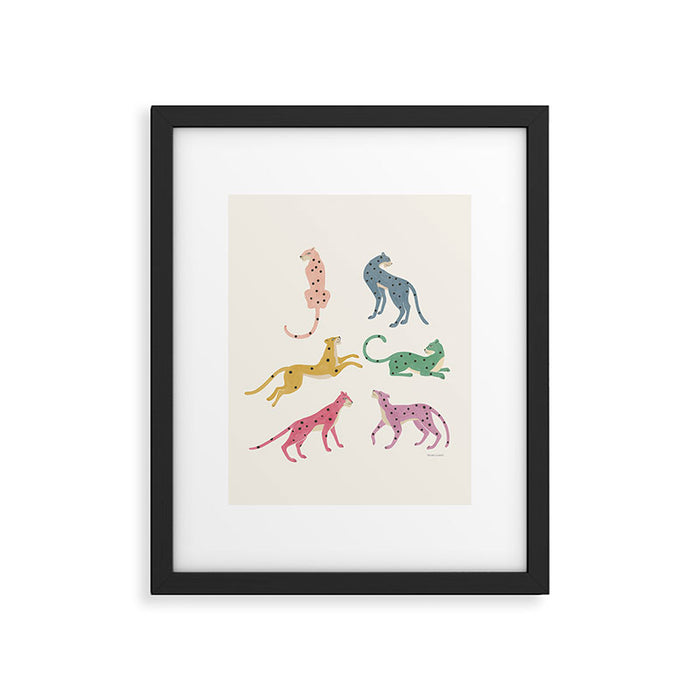Leopard Rainbows Framed Art Print Gallery Image 1