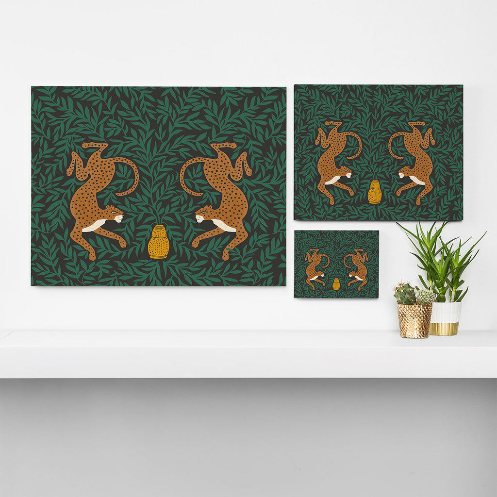Leopard Vase - midnight Canvas Print Gallery Image 3