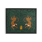 Leopard Vase - midnight Framed Canvas Print Gallery Image 3
