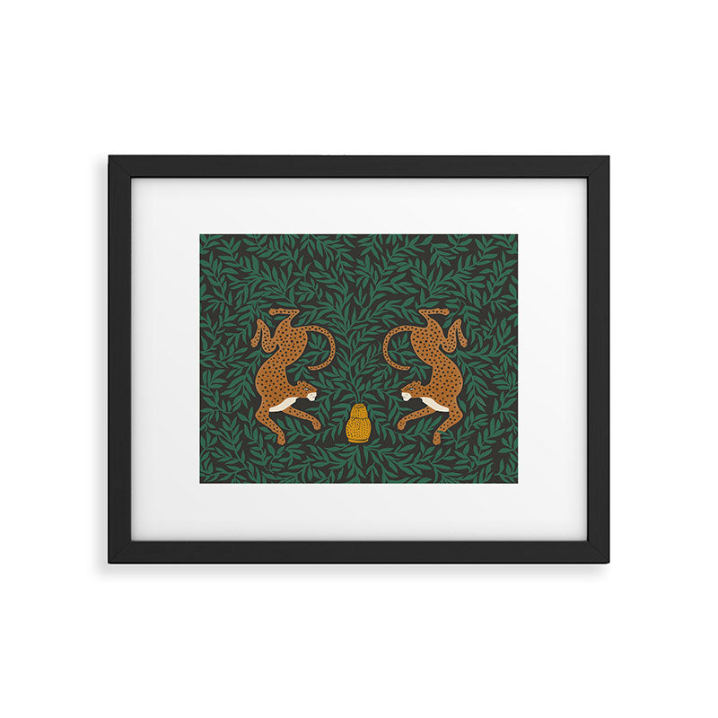 Leopard Vase - midnight Framed Art Print Gallery Image 6