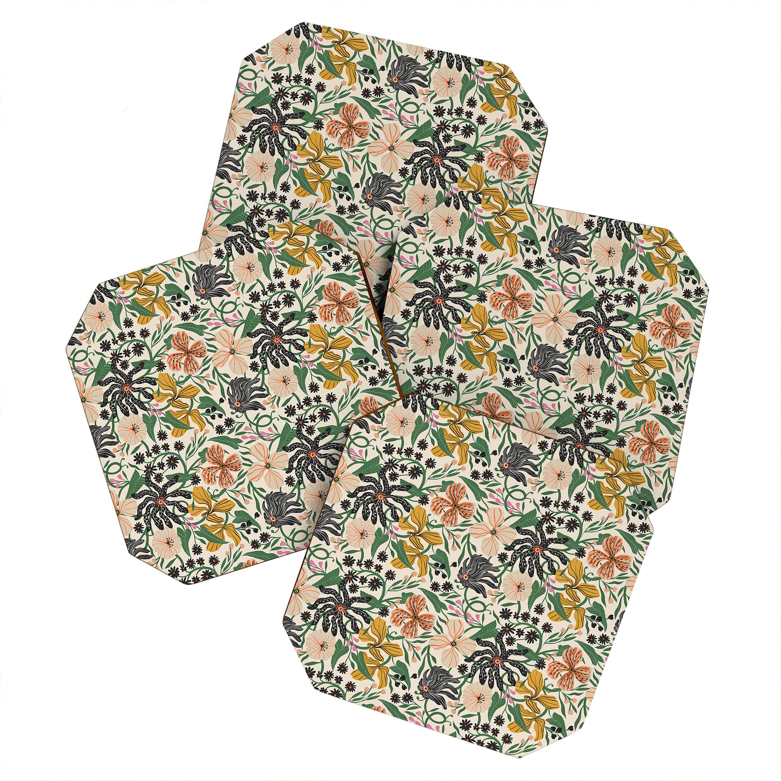Merrick Floral - creme Coaster Gallery Image 1