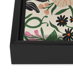 Merrick Floral - creme Framed Canvas Print Gallery Image 3