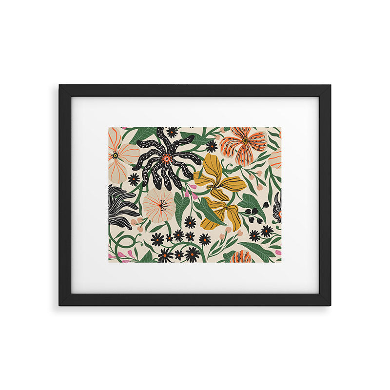 Merrick Floral - creme Framed Art Print Gallery Image 5