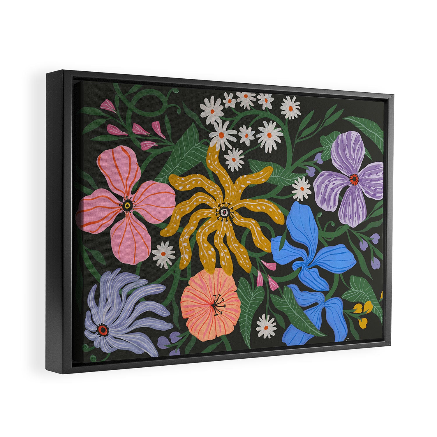 Merrick Floral Framed Canvas Print Gallery Image 2