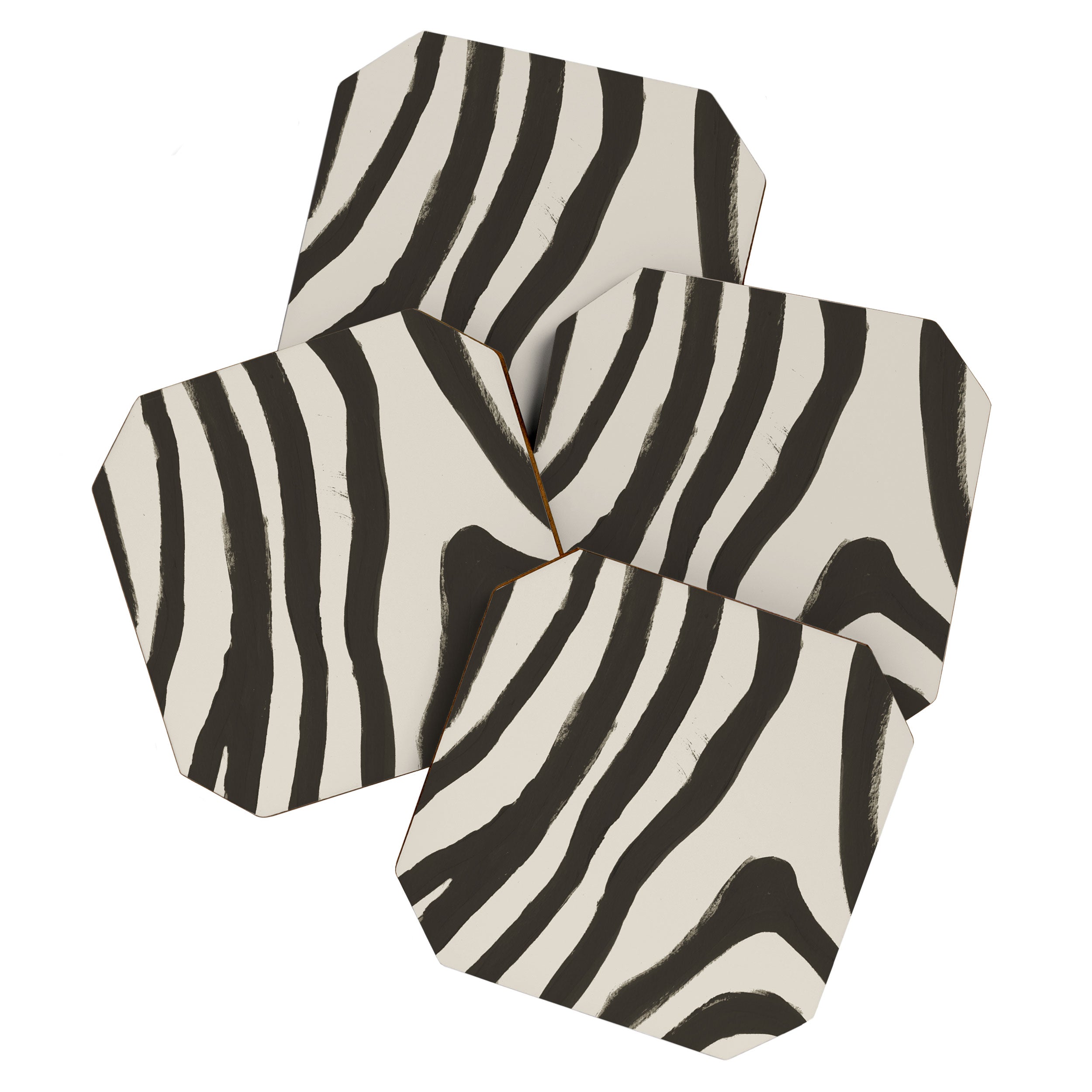 Painted Zebra Coaster Gallery Image 1