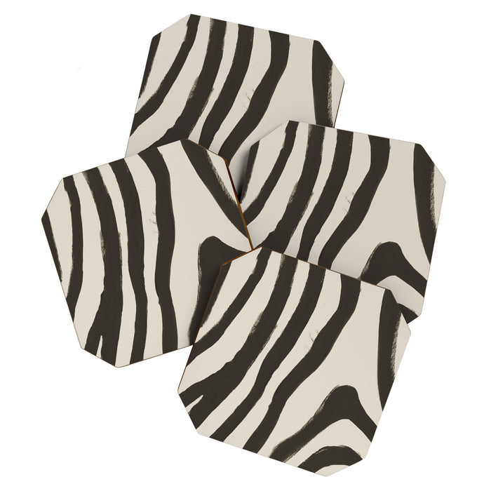 Painted Zebra Coaster Gallery Image 1