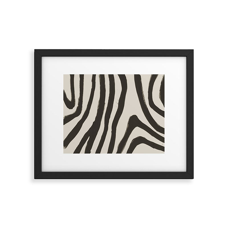 Painted Zebra Framed Art Print Gallery Image 4