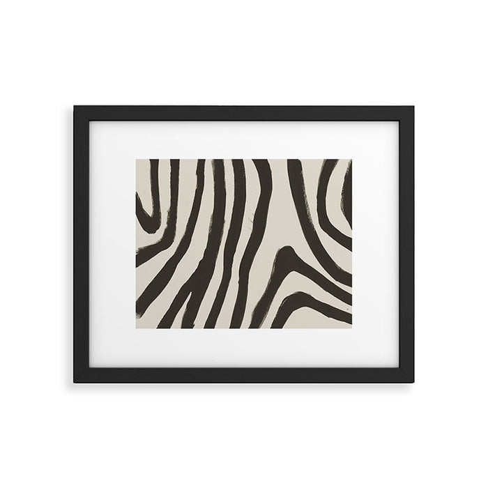 Painted Zebra Framed Art Print Gallery Image 1