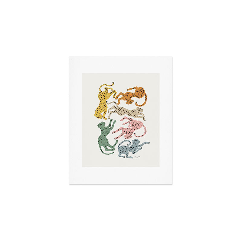 Rainbow Cheetah Art Print Gallery Image 1