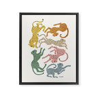 Rainbow Cheetah Framed Canvas Print Gallery Image 8