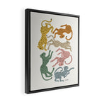 Rainbow Cheetah Framed Canvas Print Gallery Image 2