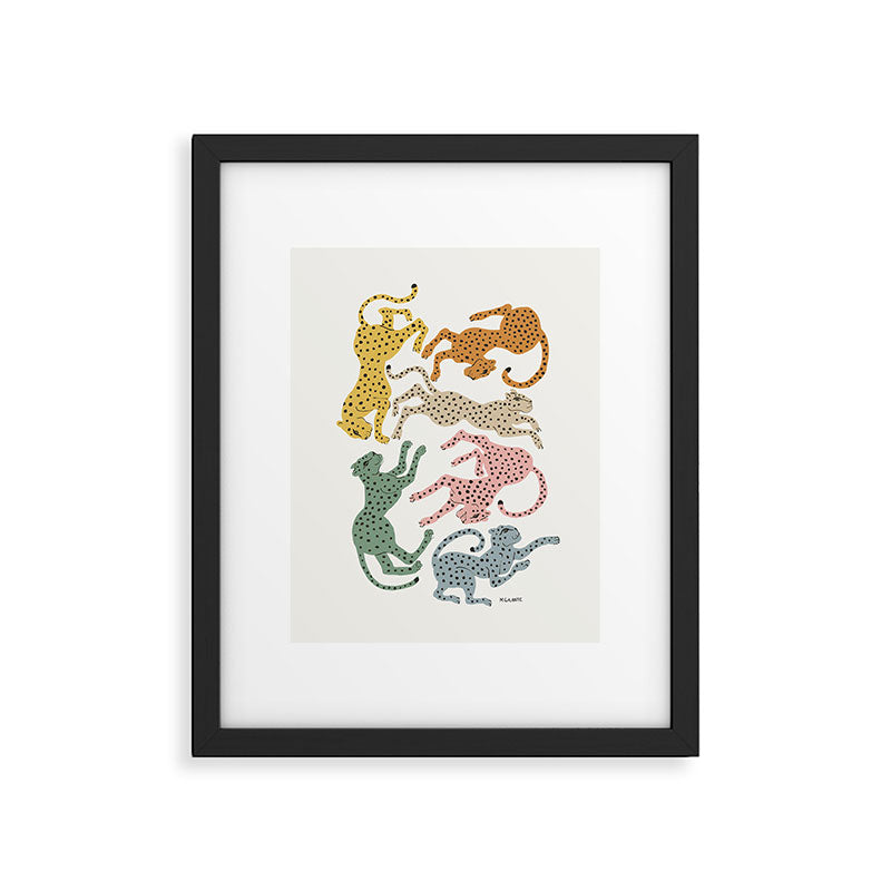 Rainbow Cheetah Framed Art Print Gallery Image 4