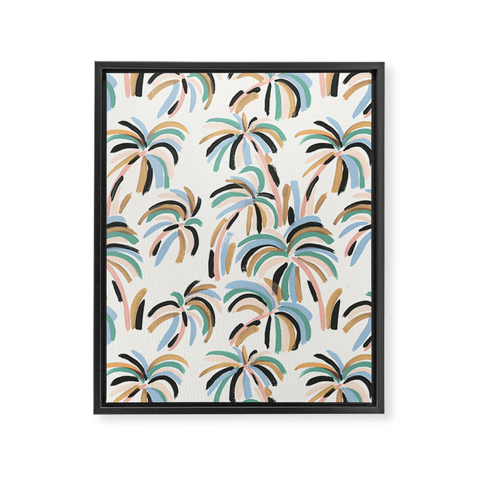 Rainbow Palm Framed Canvas Print Gallery Image 1