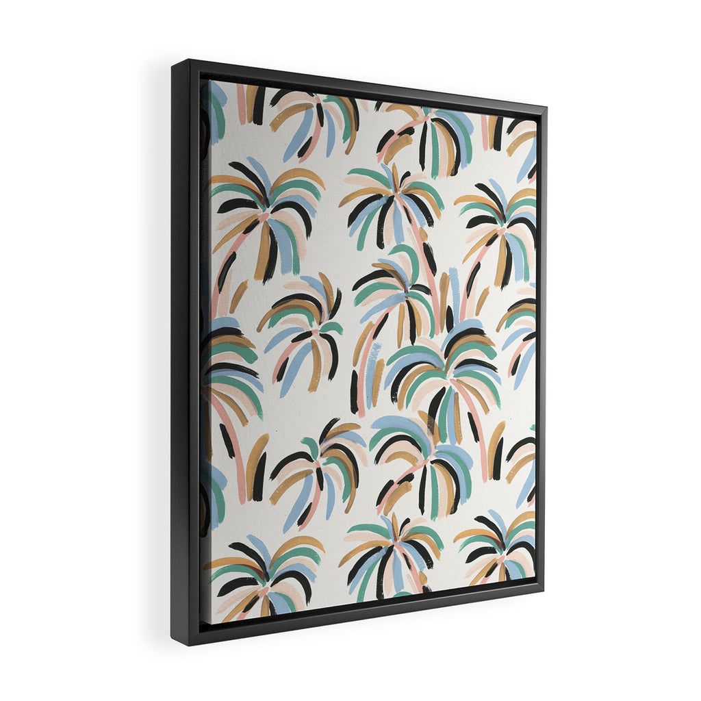 Rainbow Palm Framed Canvas Print Gallery Image 2