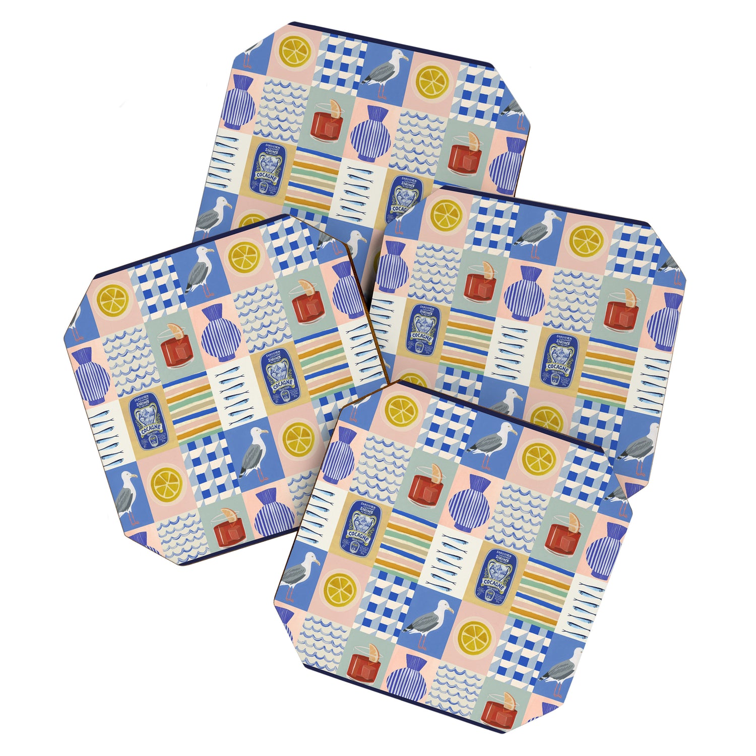 Seaside poster Coaster Gallery Image 1