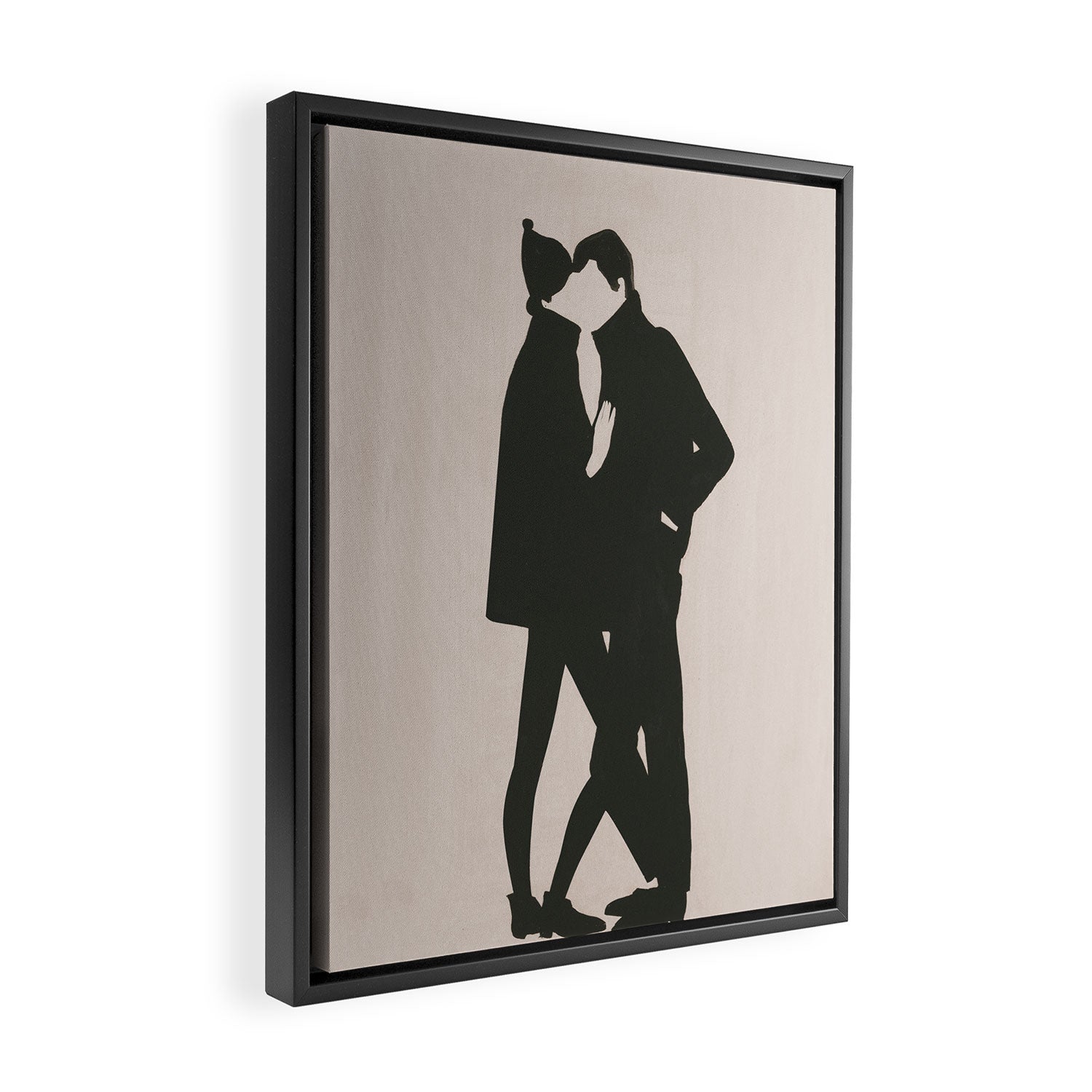 The Kiss Framed Canvas Print Gallery Image 2