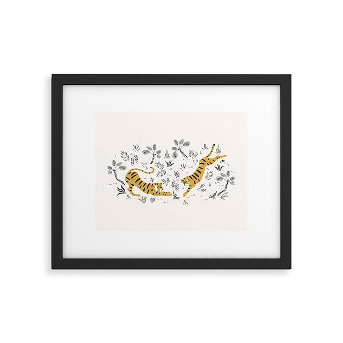Tiger Dive Framed Art Print Gallery Image 1