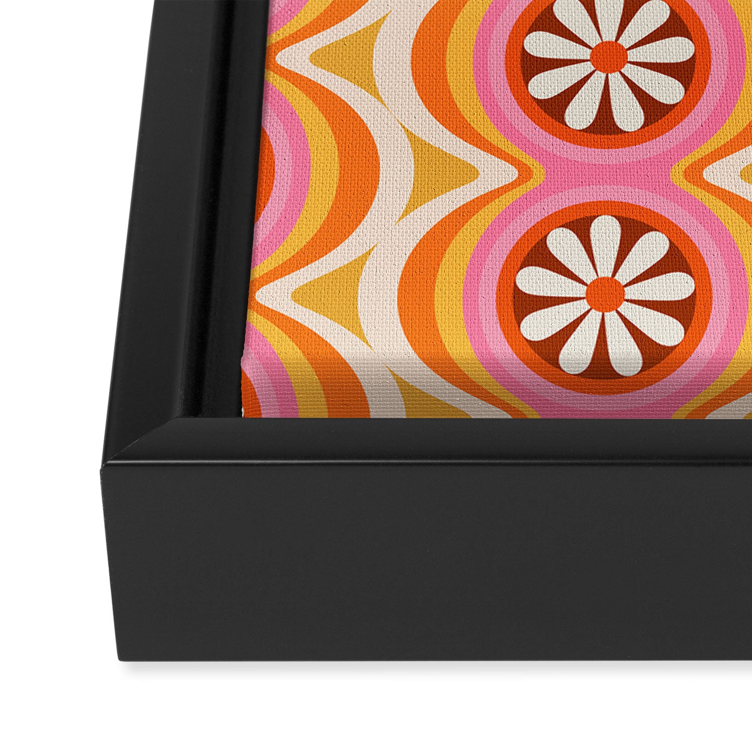 Wavy Daisy Framed Canvas Print Gallery Image 3