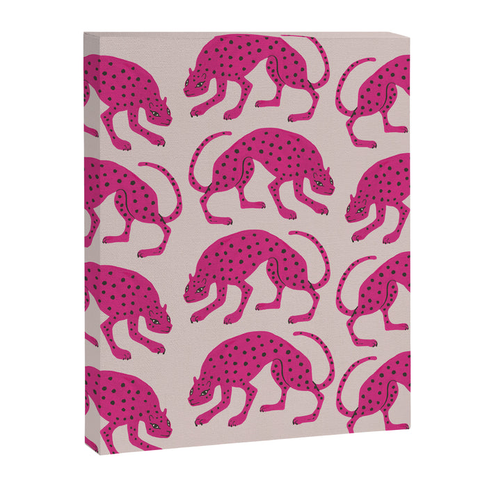 Wild Cats - Pink Canvas Print Gallery Image 1