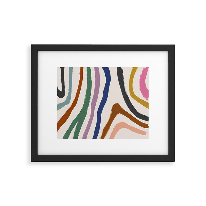 Zébra pop Framed Art Print Gallery Image 1