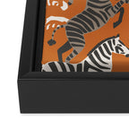 Zebra Race Framed Canvas Print Gallery Image 3
