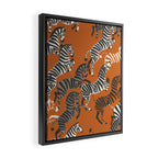 Zebra Race Framed Canvas Print Gallery Image 2