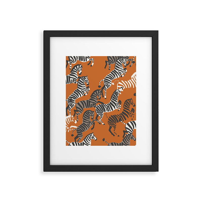 Zebra Race Framed Art Print Gallery Image 5