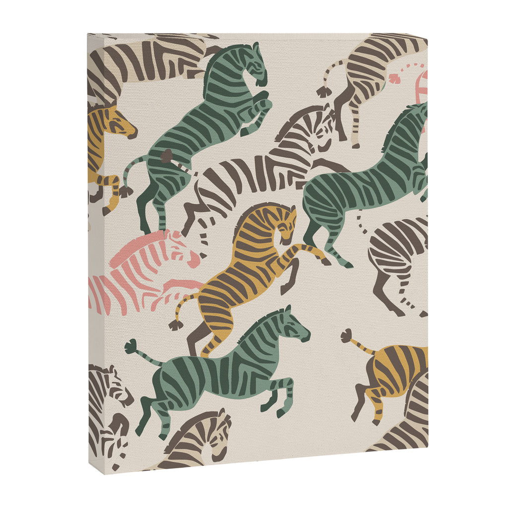 Zebra Stampede Canvas Print Gallery Image 8
