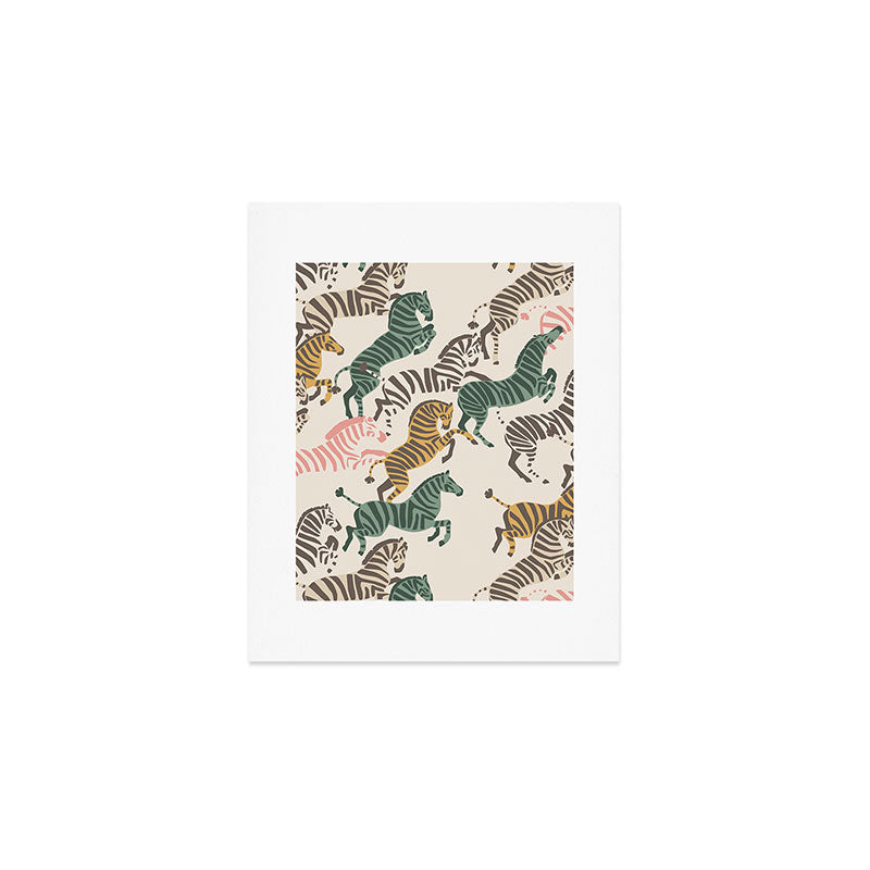 Zebra Stampede Art Print Gallery Image 1