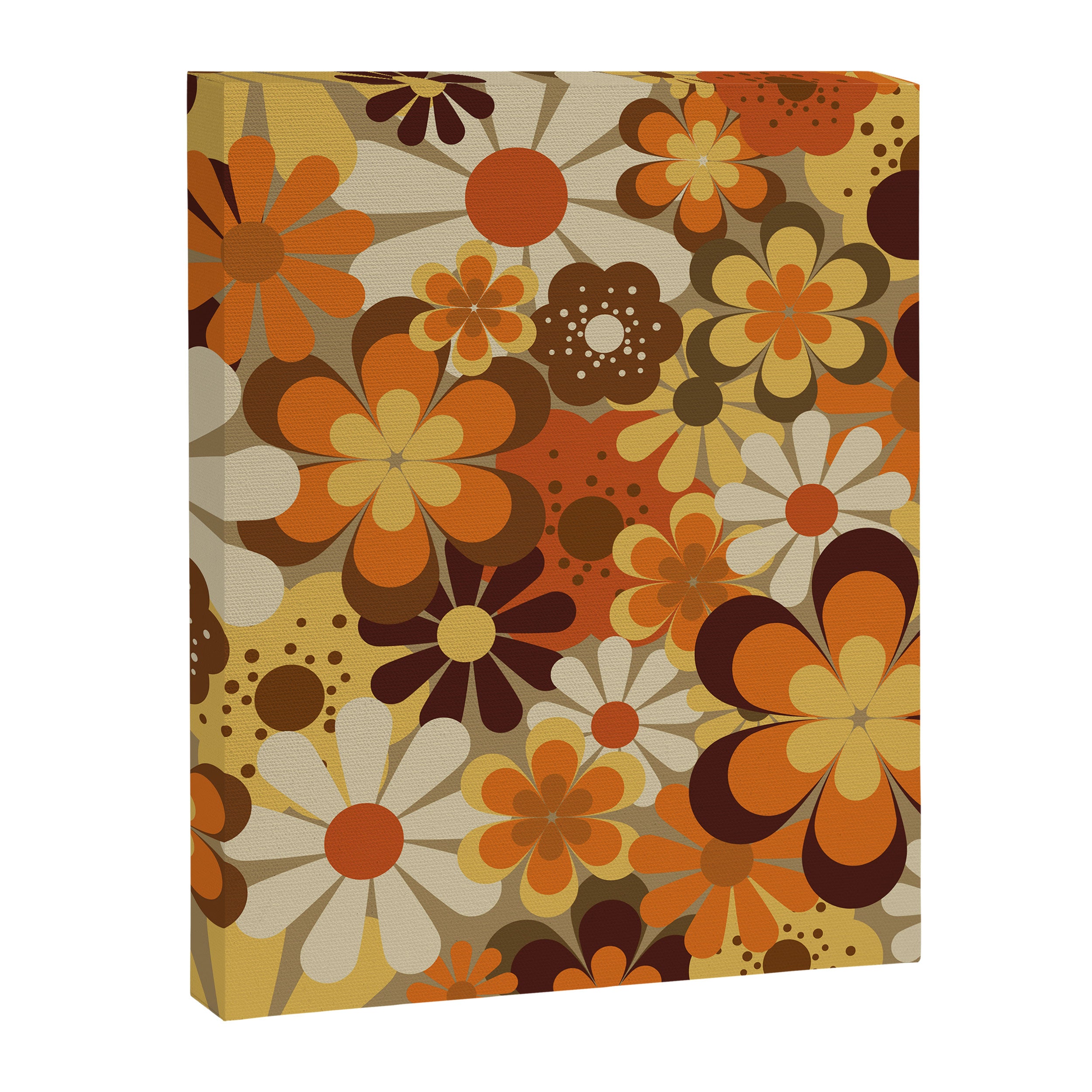 70's Floral Prints, Retro Art Canvas Print Gallery Image 8