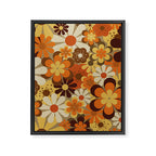 70's Floral Prints, Retro Art Framed Canvas Print Gallery Image 8