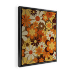 70's Floral Prints, Retro Art Framed Canvas Print Gallery Image 2