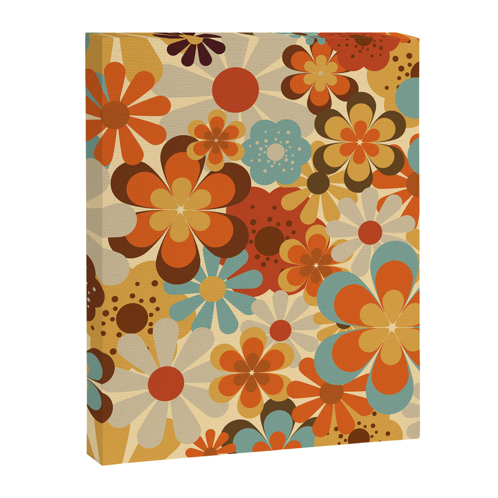 70's Retro Floral Patterned Prints Canvas Print Gallery Image 8