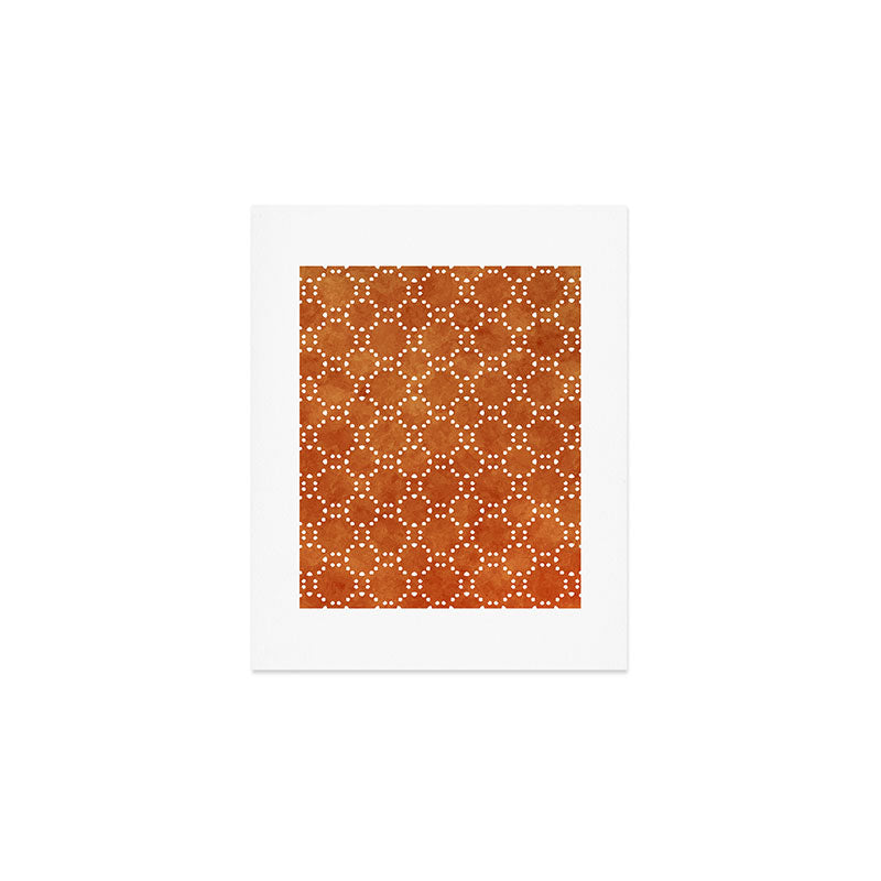 Abstract, Boho, Geometric Pattern, Terracotta Art Print Gallery Image 1