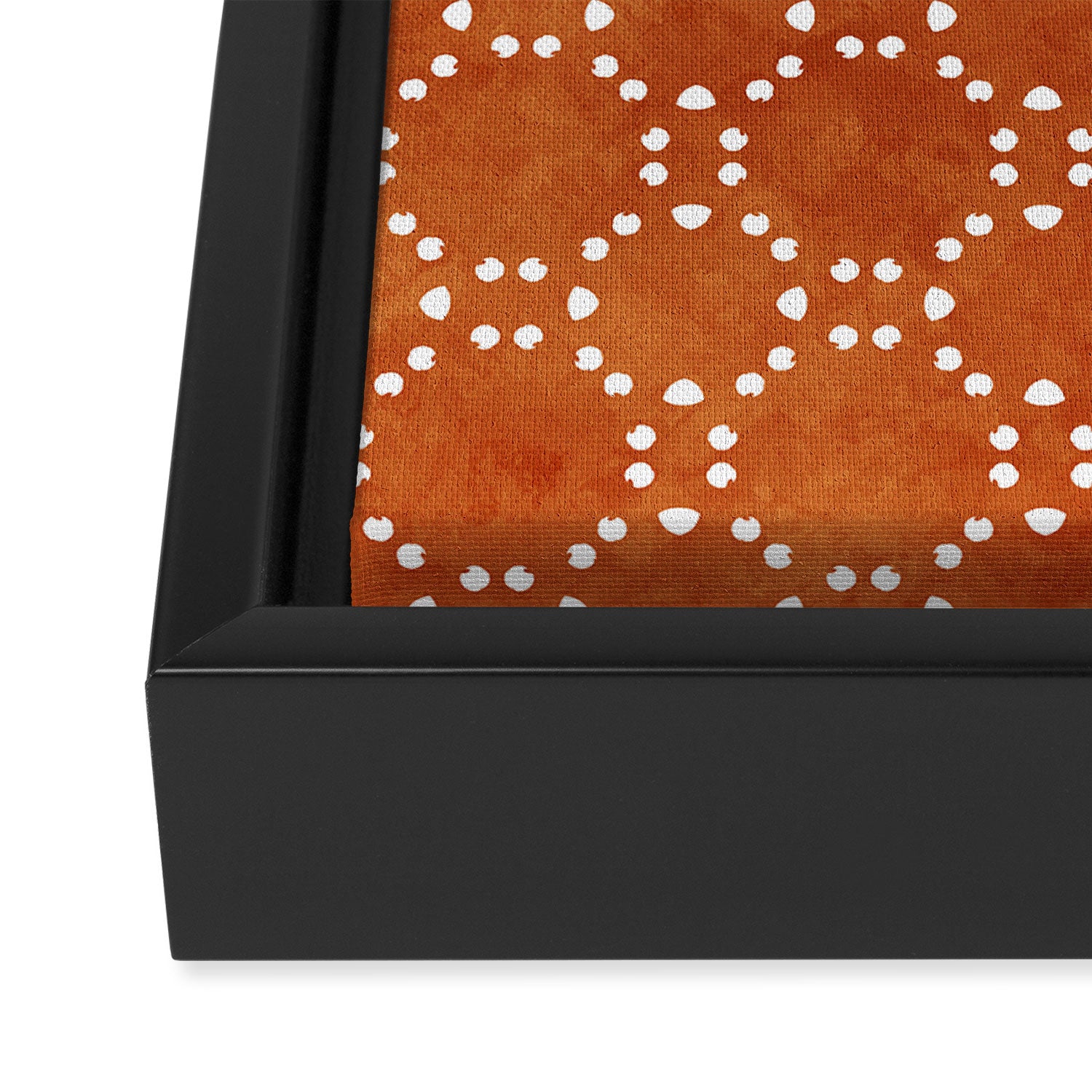 Abstract, Boho, Geometric Pattern, Terracotta Framed Canvas Print Gallery Image 3