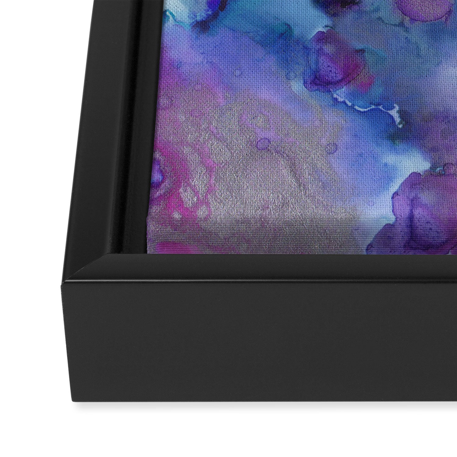 Abstract Colorful Purple Watercolor Framed Canvas Print Gallery Image 3