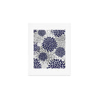 Abstract, Floral Prints, Navy Blue and Grey Art Print Gallery Image 1