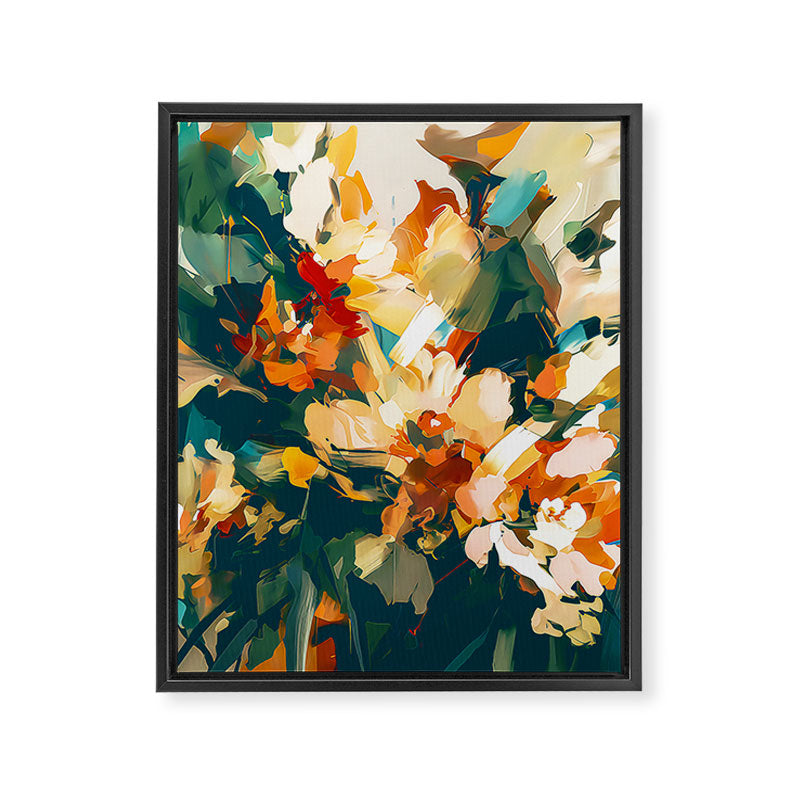 Abstract Floral Splashes Framed Canvas Print Gallery Image 8