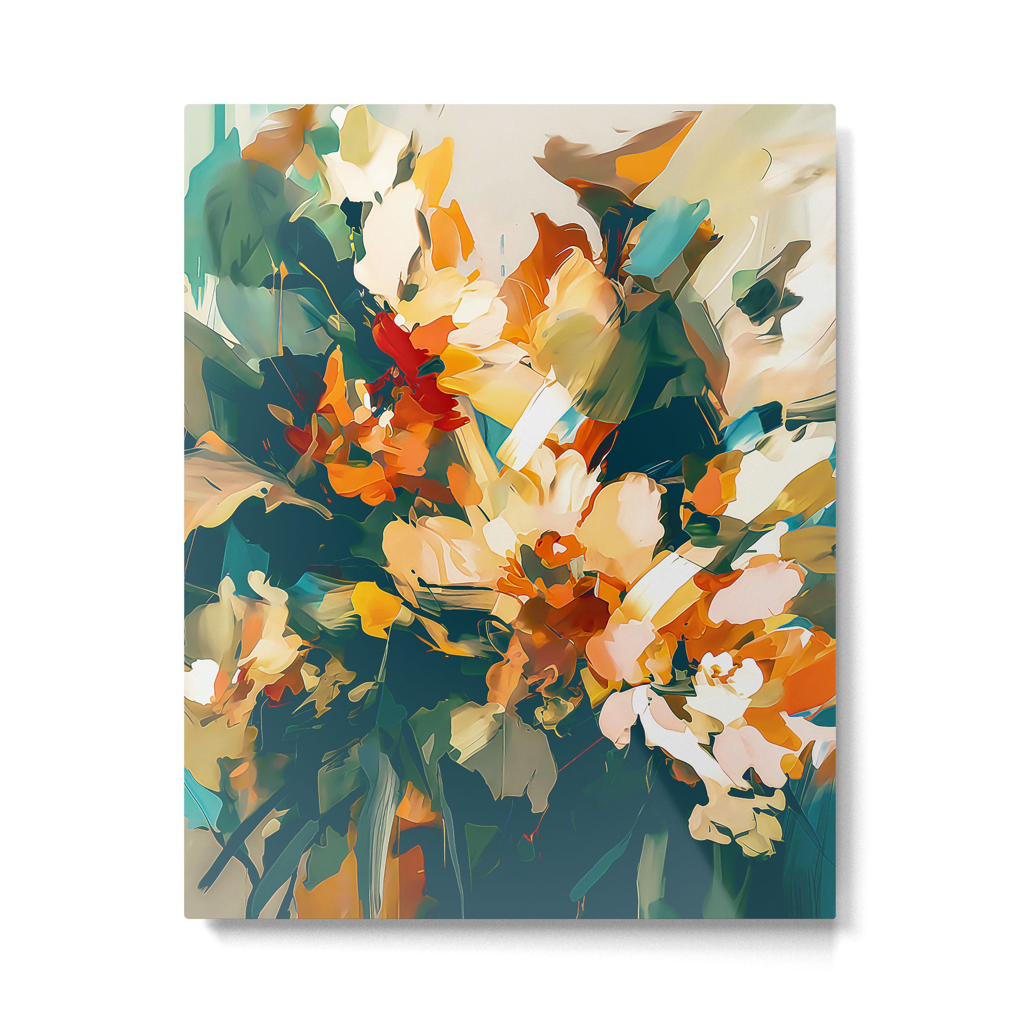 Abstract Floral Splashes Metal Print Gallery Image 6