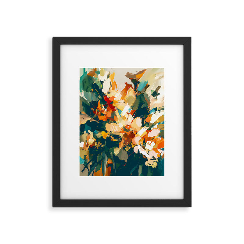 Abstract Floral Splashes Framed Art Print Gallery Image 6