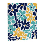 Abstract Flower, Yellow, Navy, Teal Canvas Print Gallery Image 8