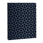 Abstract Geometric Pattern, Navy Blue and Gold Canvas Print Gallery Image 8