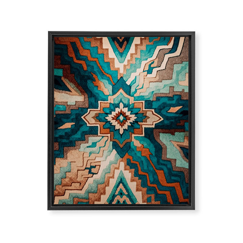 Abstract Geometric Southwest Framed Canvas Print Gallery Image 8