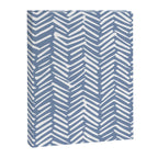 Abstract Herringbone Pattern, Rustic, Blue and White Canvas Print Gallery Image 8