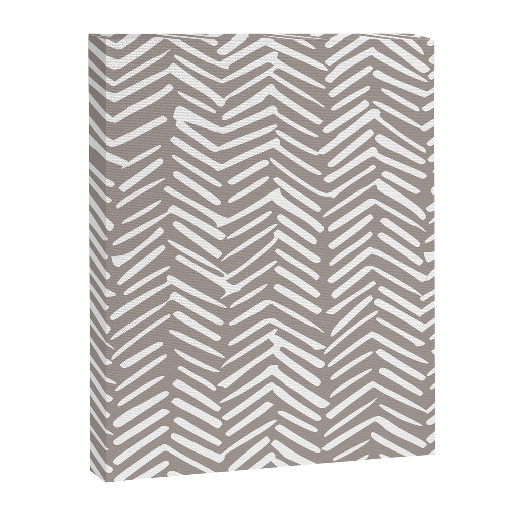 Abstract Herringbone Pattern, Rustic, Light Brown Canvas Print Gallery Image 8