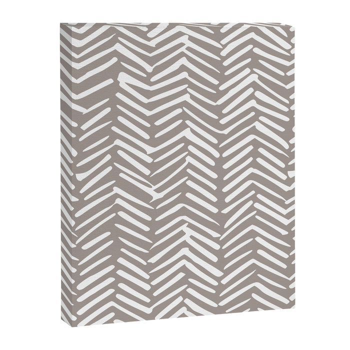 Abstract Herringbone Pattern, Rustic, Light Brown Canvas Print Gallery Image 1
