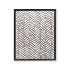 Abstract Herringbone Pattern, Rustic, Light Brown Framed Canvas Print Gallery Image 8