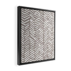 Abstract Herringbone Pattern, Rustic, Light Brown Framed Canvas Print Gallery Image 2