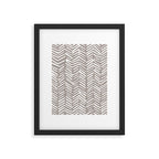 Abstract Herringbone Pattern, Rustic, Light Brown Framed Art Print Gallery Image 6