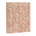 Abstract Herringbone, Striped Pattern, Orange and White Canvas Print Gallery Image 8